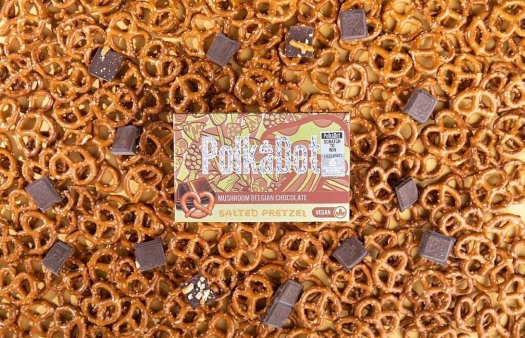 Authentic polkadot mushroom Chocolate bars